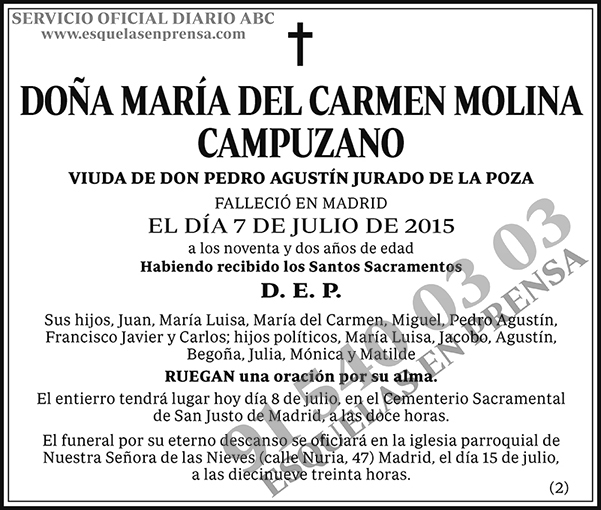 María del Carmen Molina Campuzano
